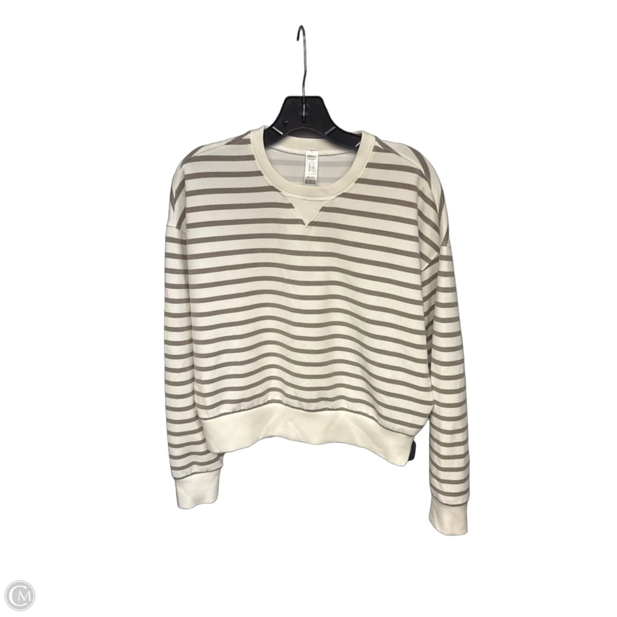 Top Long Sleeve By Spanx In Striped Pattern, Size: Xs
