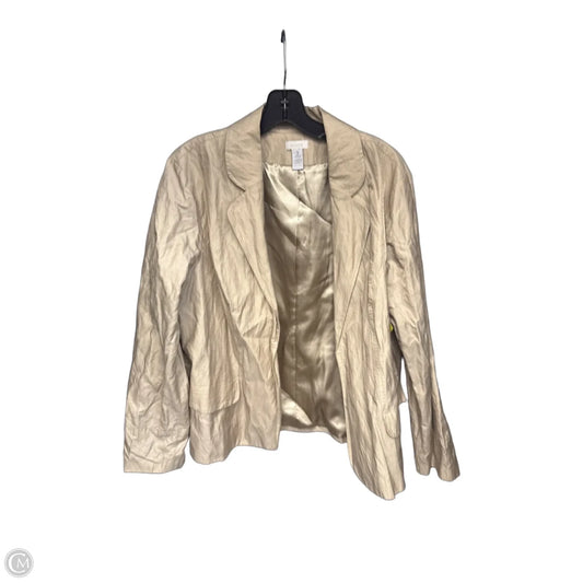Blazer By Chicos In Gold, Size: Xl