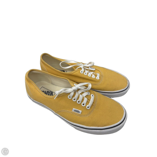 Shoes Sneakers By Vans In Yellow, Size: 10