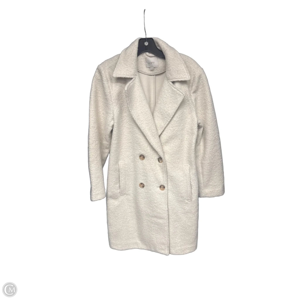 Coat Peacoat By Loft In Cream, Size: Mp