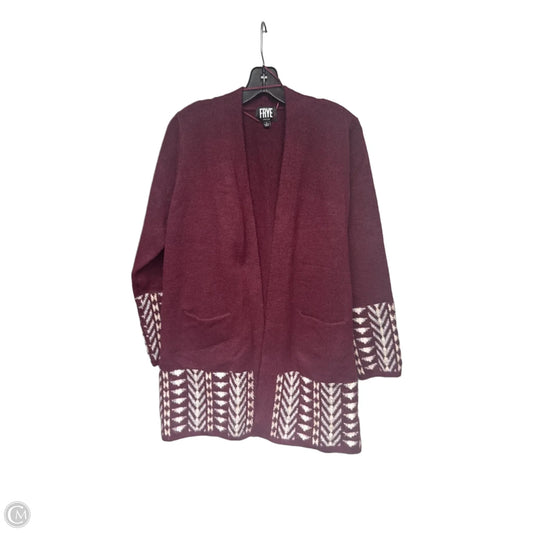 Cardigan Designer By Frye In Maroon, Size: L