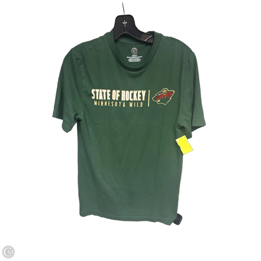 Athletic Top Short Sleeve By Nhl In Green, Size: S