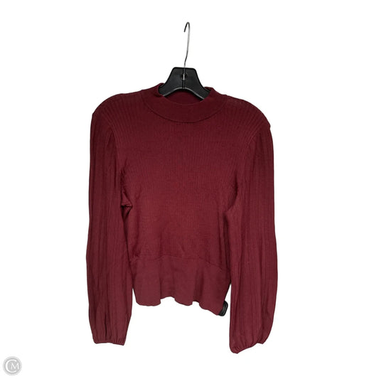Top Long Sleeve By Express In Maroon, Size: M