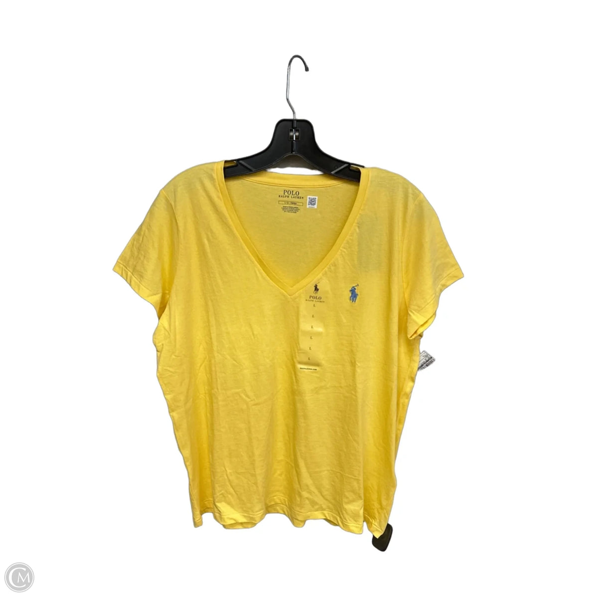 Top Short Sleeve Basic By Polo Ralph Lauren In Yellow, Size: L
