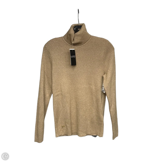 Top Long Sleeve By Lauren By Ralph Lauren In Gold, Size: Xl