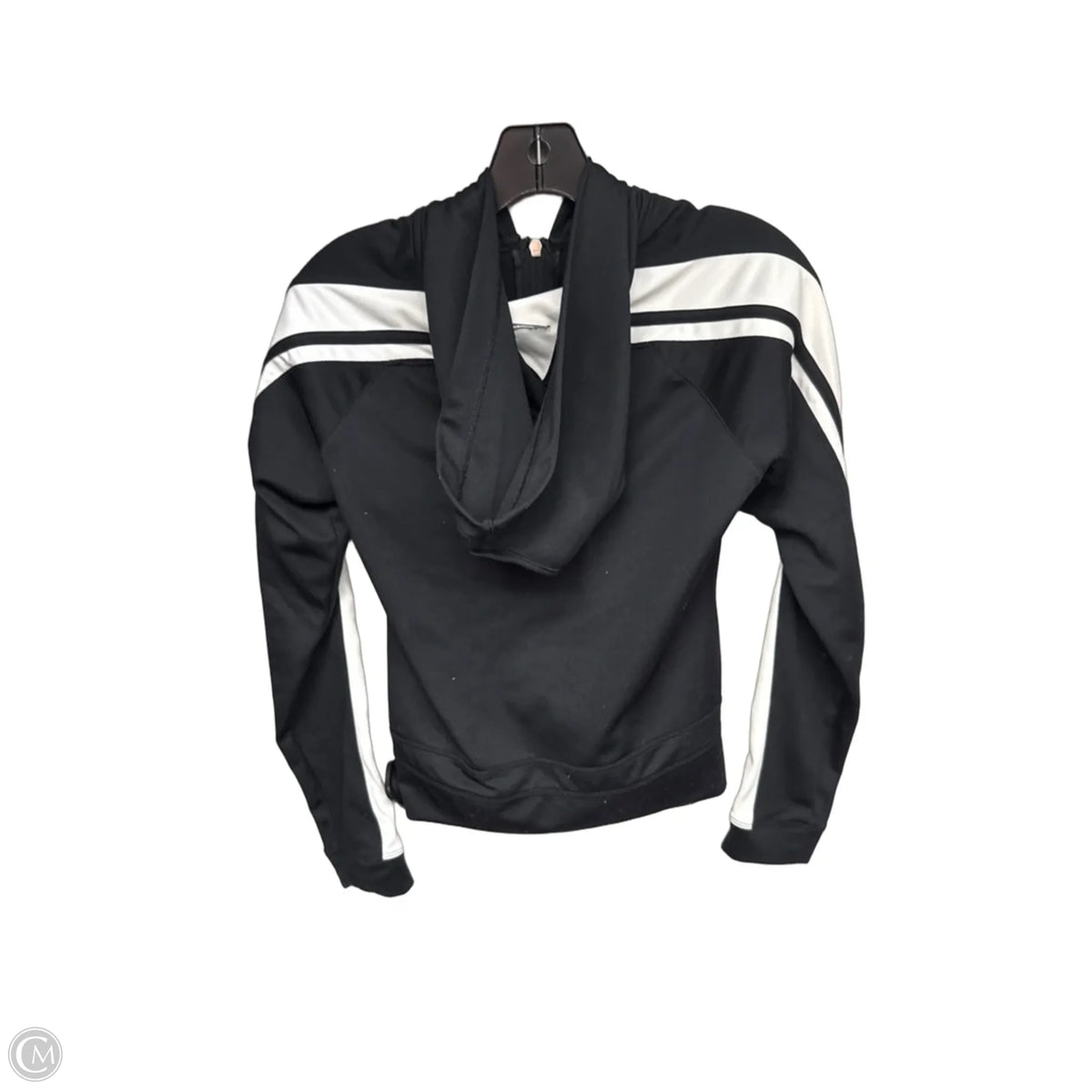 Athletic Jacket By Nike In Black & White, Size: S