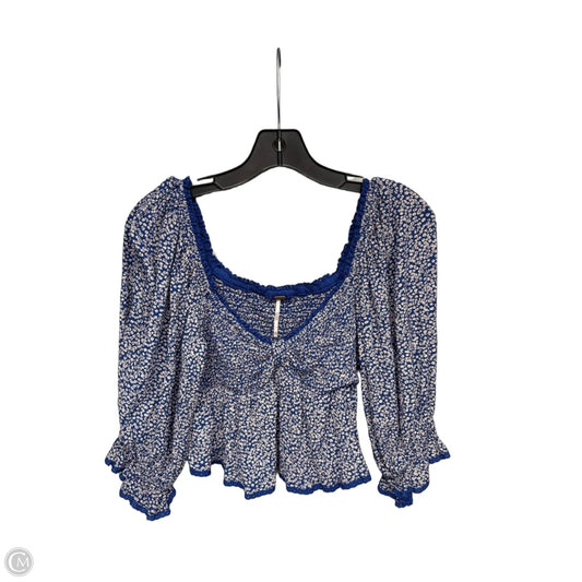 Top Short Sleeve By Free People In Blue, Size: Xs
