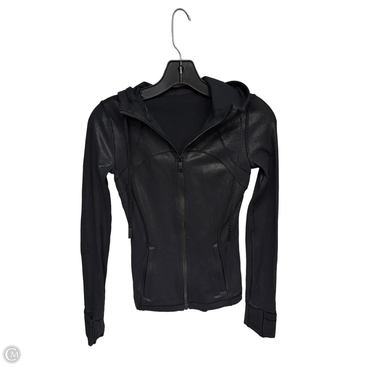Athletic Jacket By Lululemon In Black, Size: 2