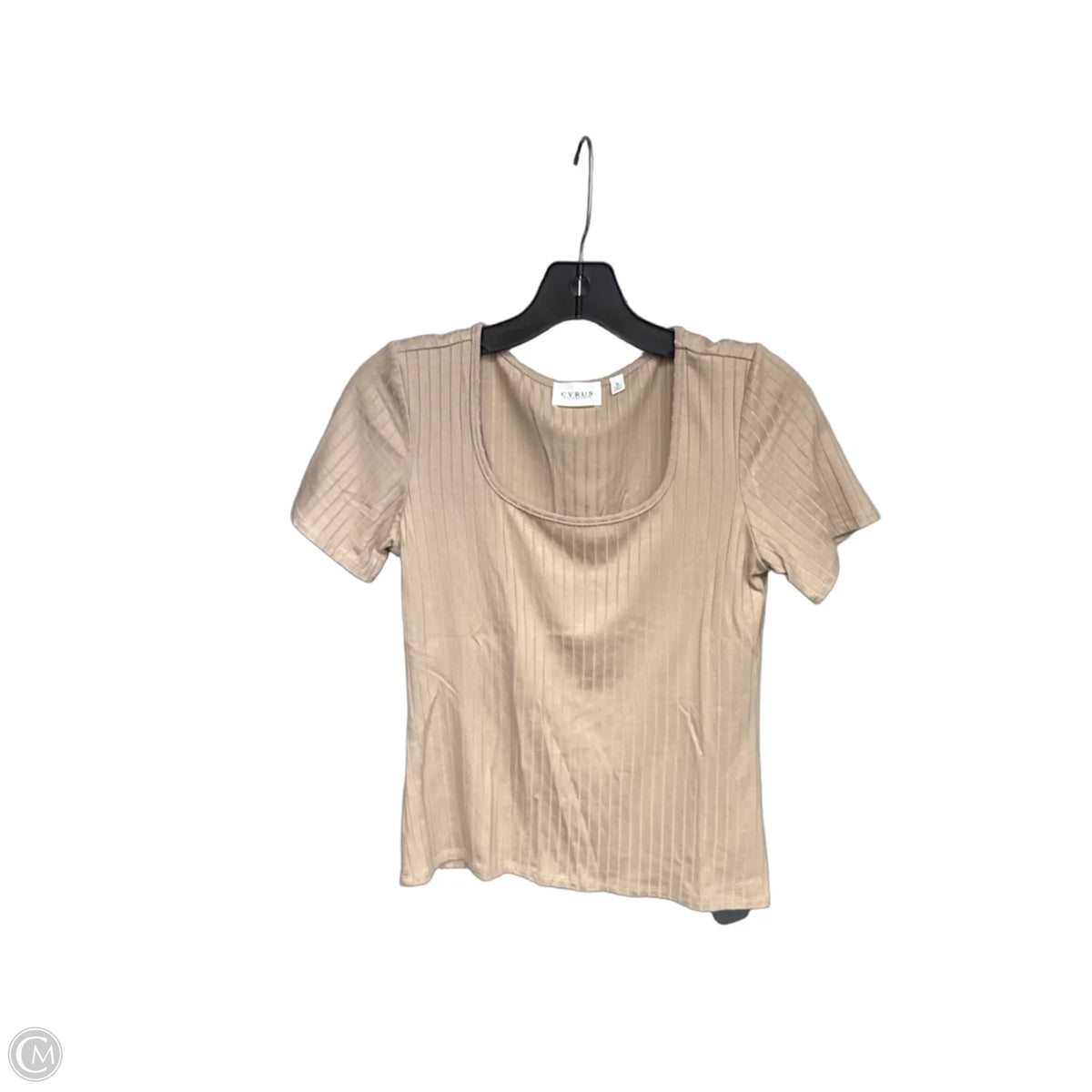 Top Short Sleeve Basic By Cyrus In Tan, Size: S