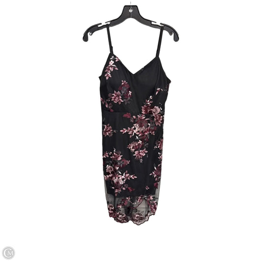 Dress Party Midi By Guess In Black & Pink, Size: 2