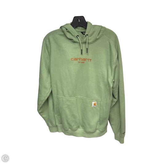 Athletic Sweatshirt Hoodie By Carhartt In Green, Size: S