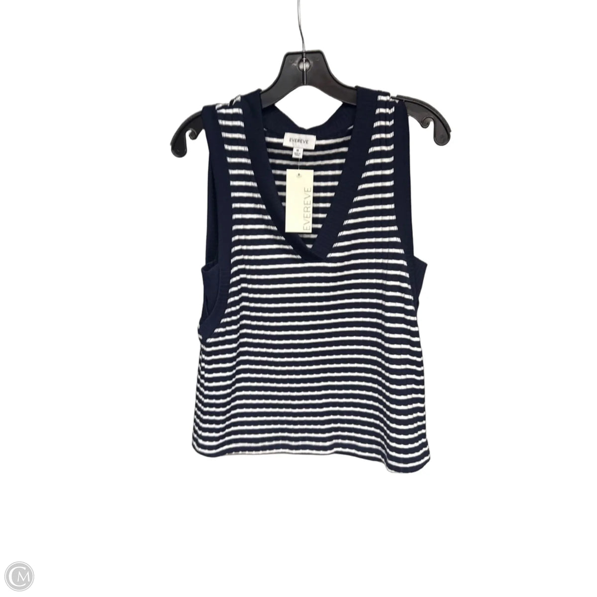 Top Sleeveless By Evereve In Striped Pattern, Size: M