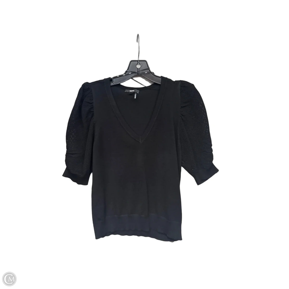 Top Short Sleeve By Dkny In Black, Size: Medium