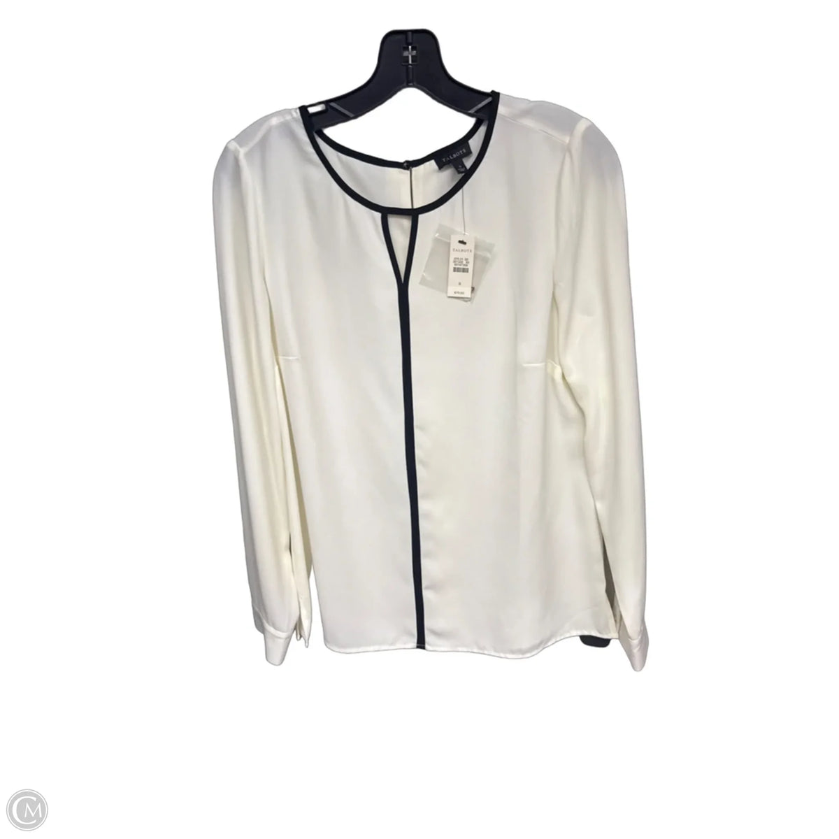 Blouse 3/4 Sleeve By Talbots In Cream, Size: S