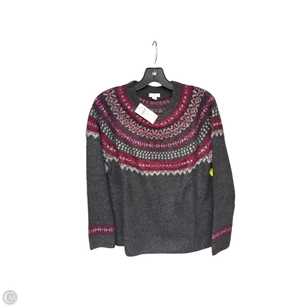 Sweater By J. Jill In Grey & Pink, Size: S