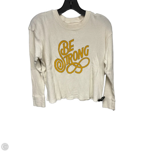 Top Long Sleeve By Anthropologie In Cream, Size: Xs