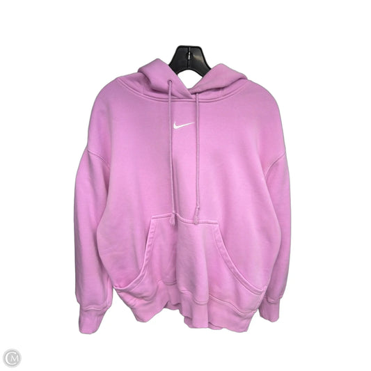 Athletic Sweatshirt Hoodie By Nike In Pink, Size: S