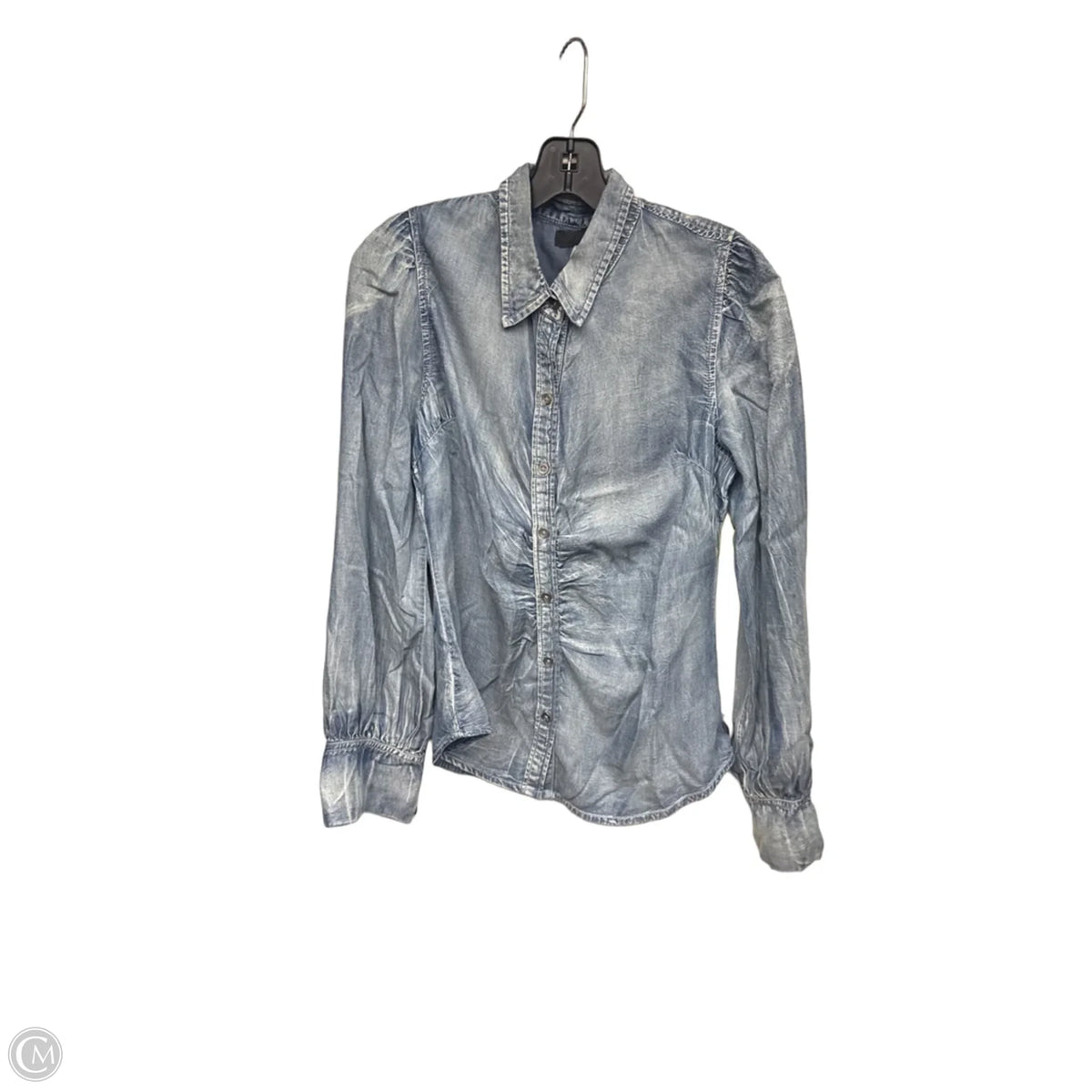 Top Long Sleeve By Kut In Blue Denim, Size: M