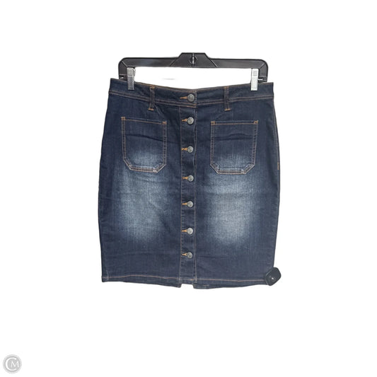 Skirt Midi By Kenneth Cole Reaction In Blue Denim, Size: 6