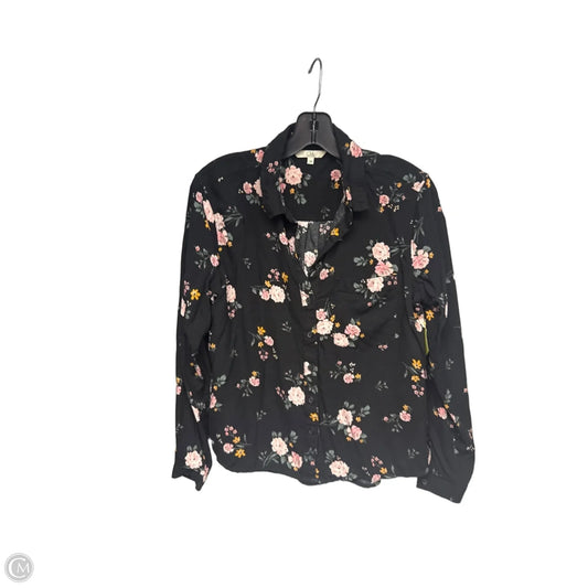 Top Long Sleeve By Clothes Mentor In Floral Print