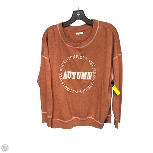 Sweatshirt Crewneck By Maurices In Orange, Size: Xl