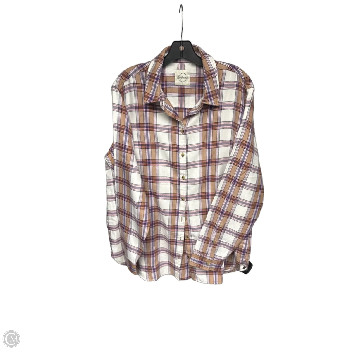 Top Long Sleeve By Jachs Girlfirend In Plaid Pattern, Size: Xl