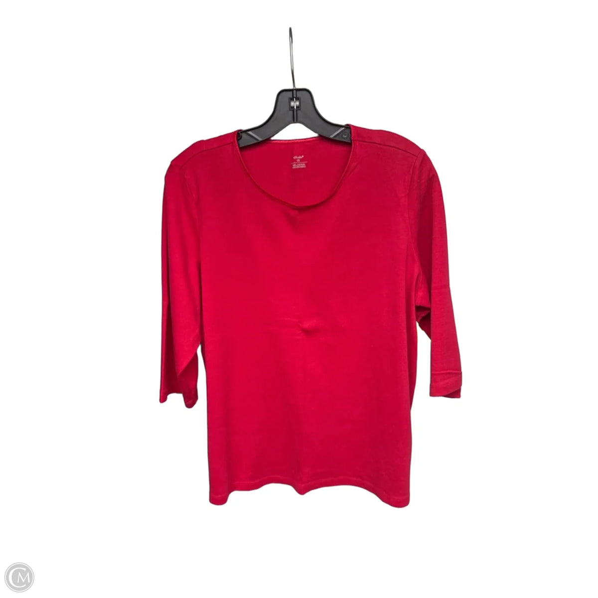 Top Long Sleeve Basic By Cj Banks In Red, Size: 1x