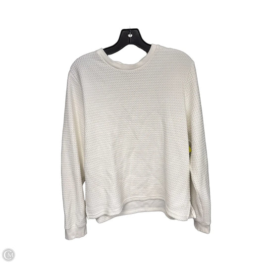 Athletic Top Long Sleeve Crewneck By Puma In Cream, Size: Xl