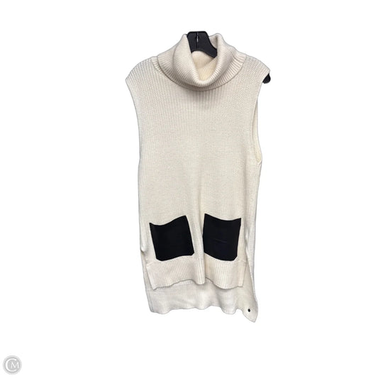 Dress Sweater By Banana Republic In Black & Cream, Size: S