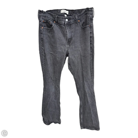 Jeans Boot Cut By Abercrombie And Fitch In Black Denim, Size: 12