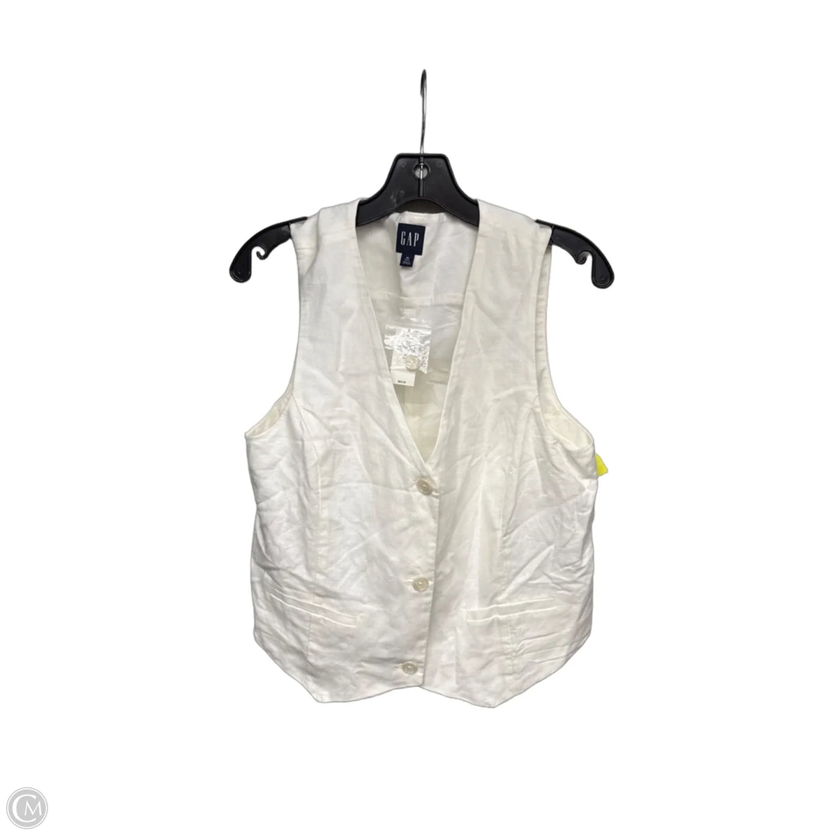 Top Sleeveless By Gap In White, Size: M