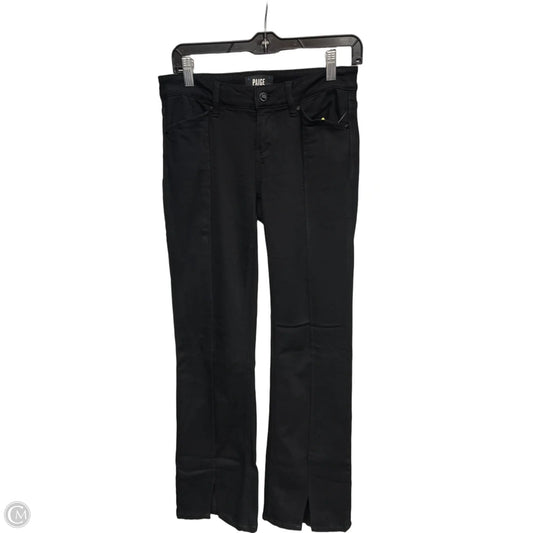 Jeans Straight By Paige In Black Denim, Size: 26