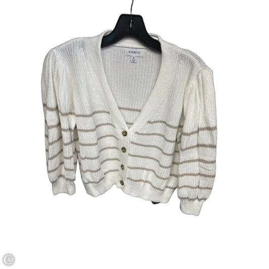 Cardigan By Evereve In Tan & White, Size: Xs