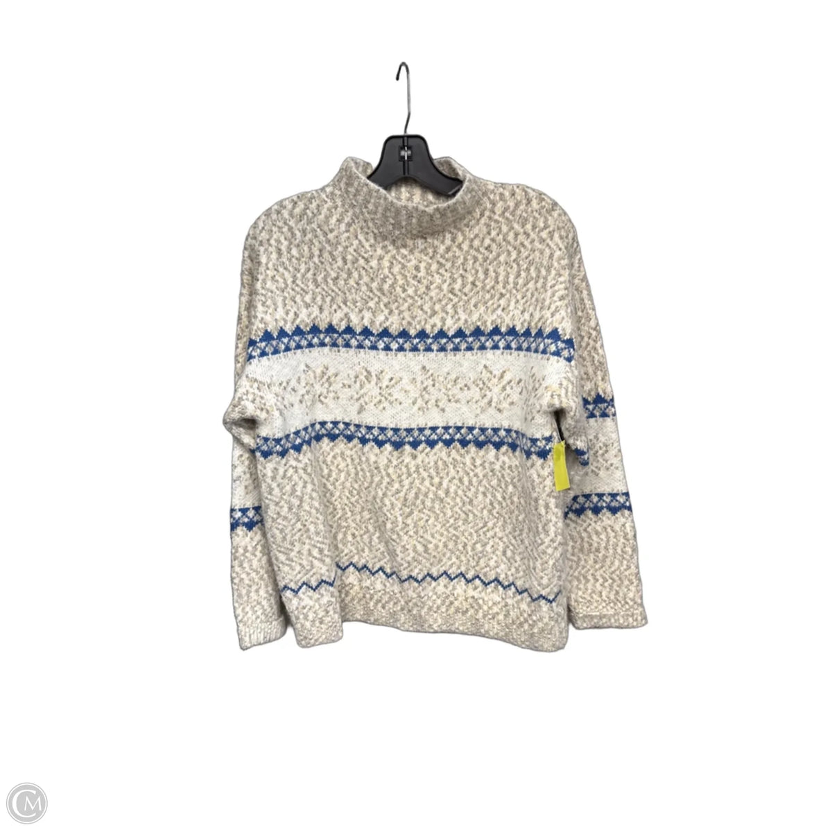 Sweater By Clothes Mentor In Blue & Grey, Size: M