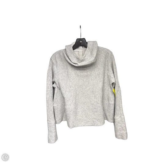 Athletic Top Long Sleeve Hoodie By Lululemon In Grey, Size: Xs