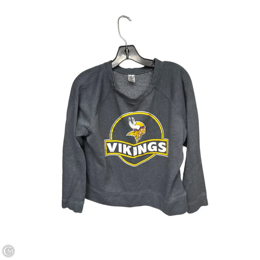 Athletic Sweatshirt Collar By Nfl In Grey, Size: L