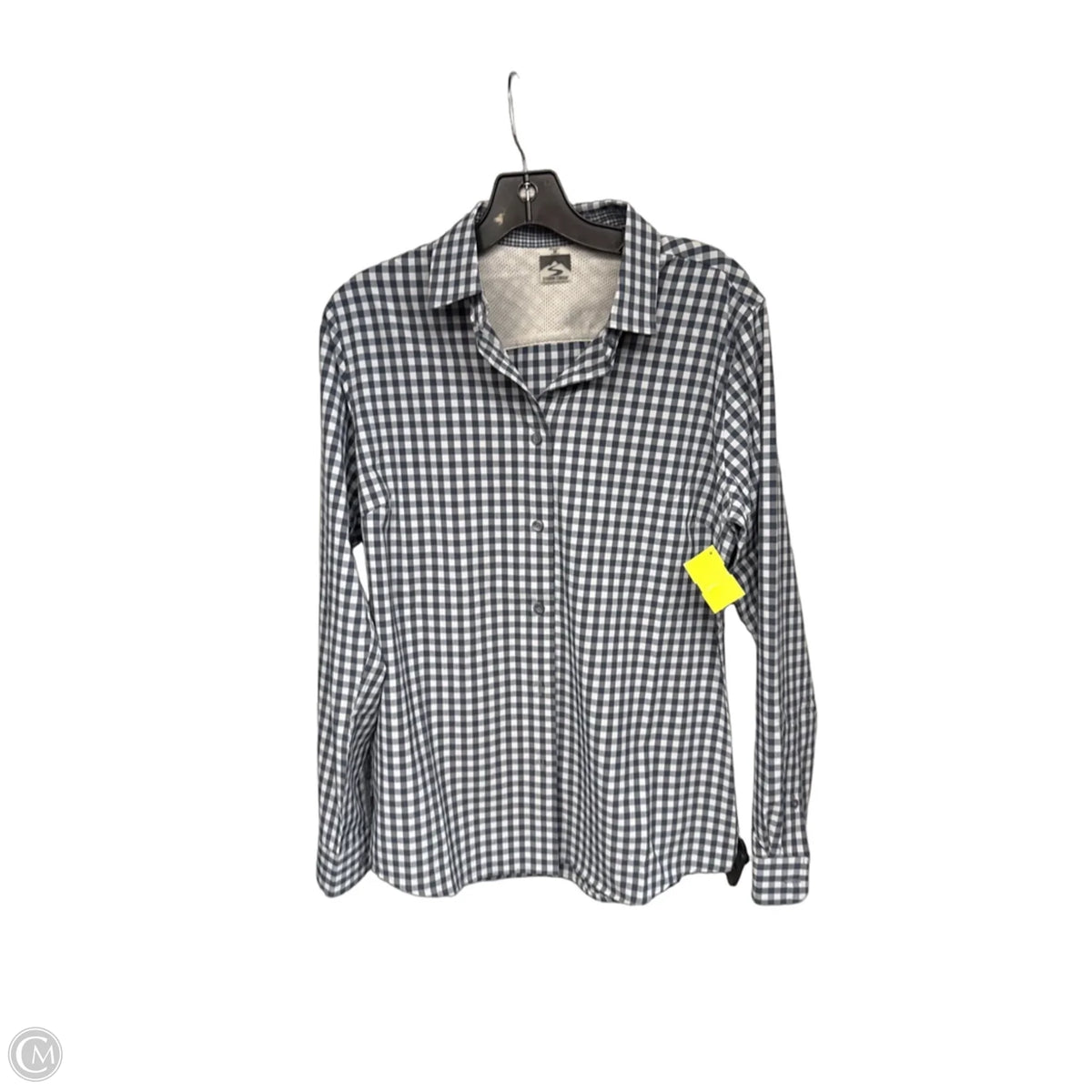 Top Long Sleeve By Clothes Mentor In Checkered Pattern, Size: M