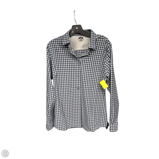 Top Long Sleeve By Clothes Mentor In Checkered Pattern, Size: M