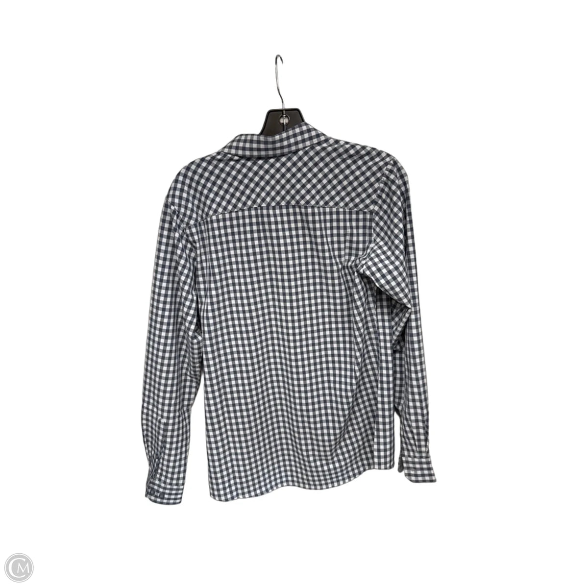 Top Long Sleeve By Clothes Mentor In Checkered Pattern, Size: M
