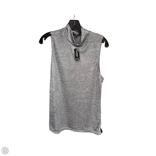 Top Sleeveless By Express In Silver, Size: L