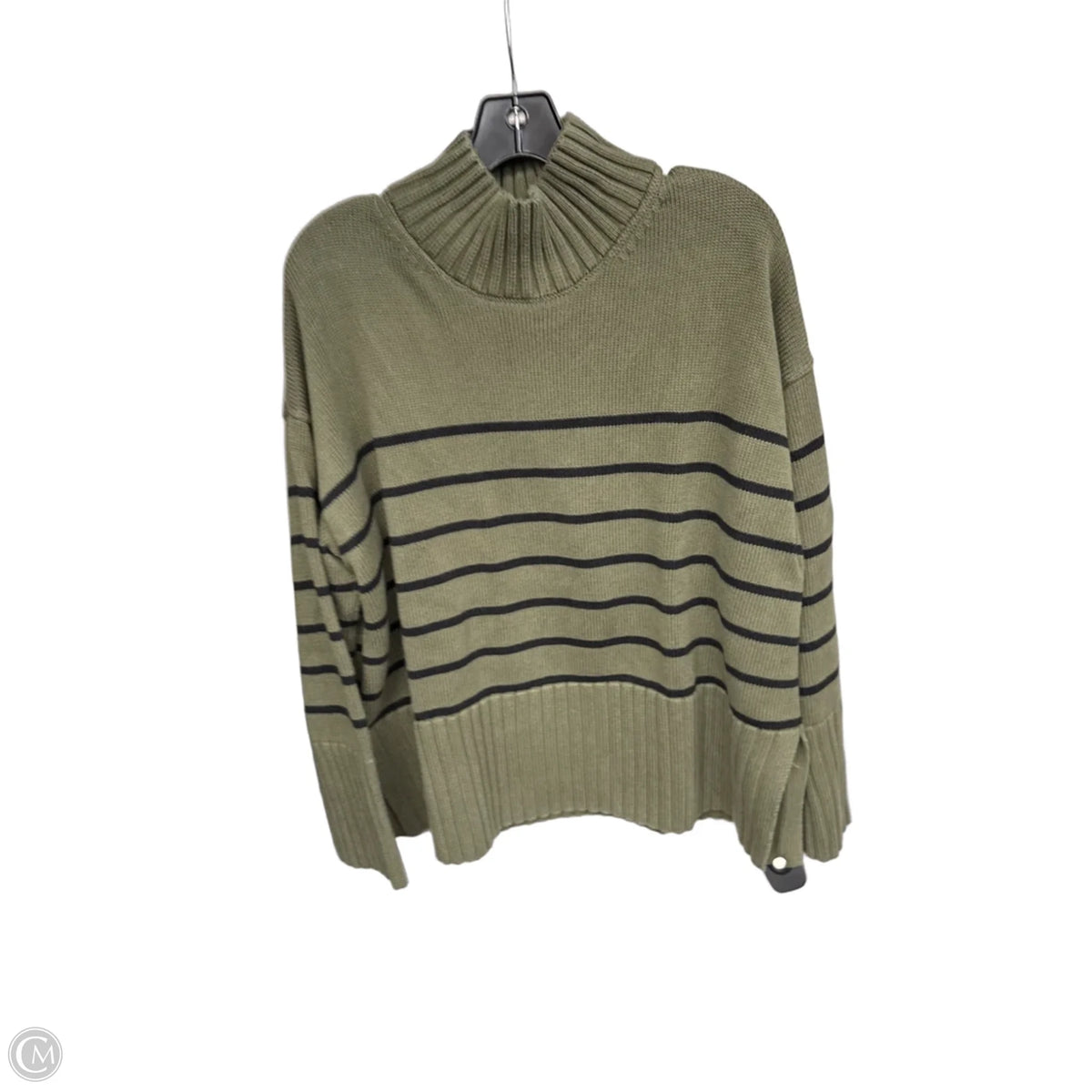 Sweater By Gap In Black & Green, Size: L