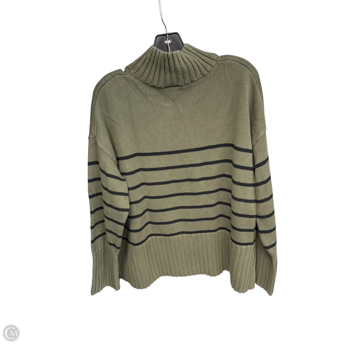 Sweater By Gap In Black & Green, Size: L