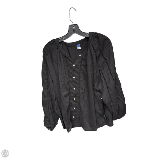 Top Long Sleeve By Old Navy In Black, Size: L