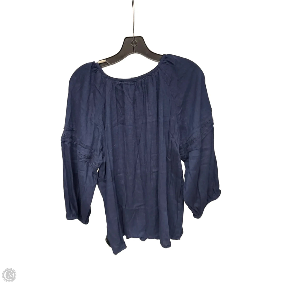 Top 3/4 Sleeve By Gap In Navy, Size: L