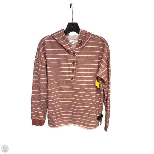 Sweatshirt Hoodie By Maurices In Orange & White, Size: S
