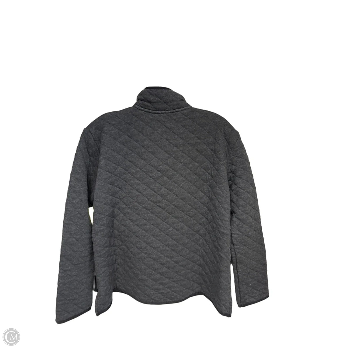 Athletic Jacket By Eddie Bauer In Grey, Size: M