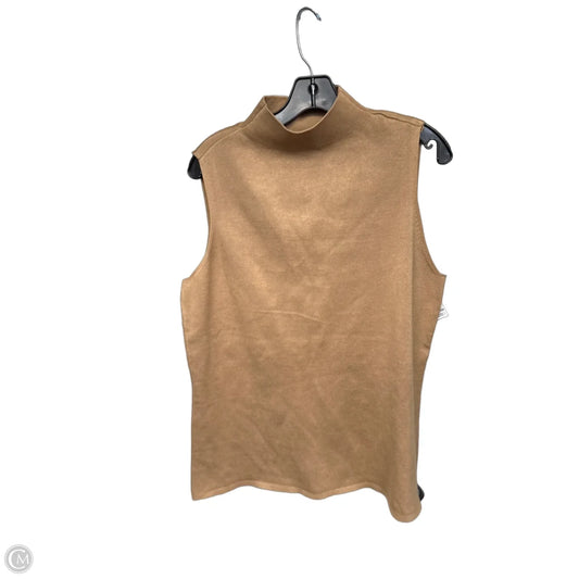 Top Sleeveless By Nine West In Tan, Size: Xxl