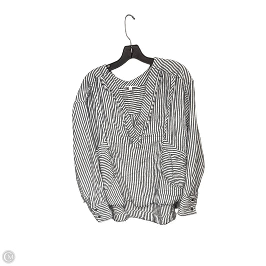 Tunic Long Sleeve By Eesome In Striped Pattern, Size: M