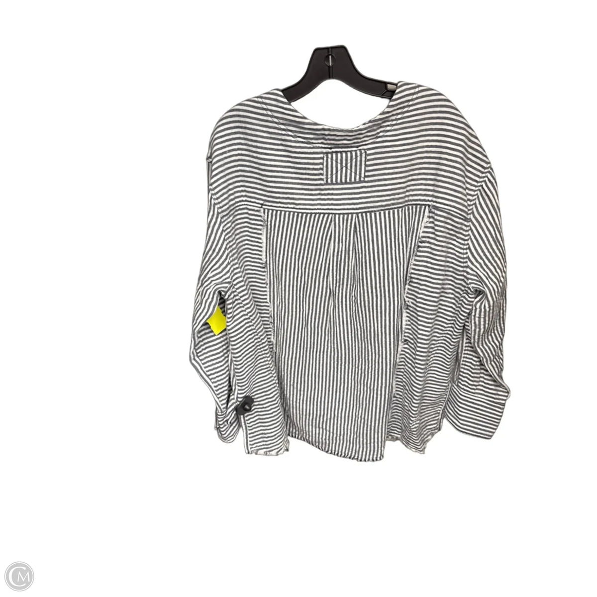 Tunic Long Sleeve By Eesome In Striped Pattern, Size: M