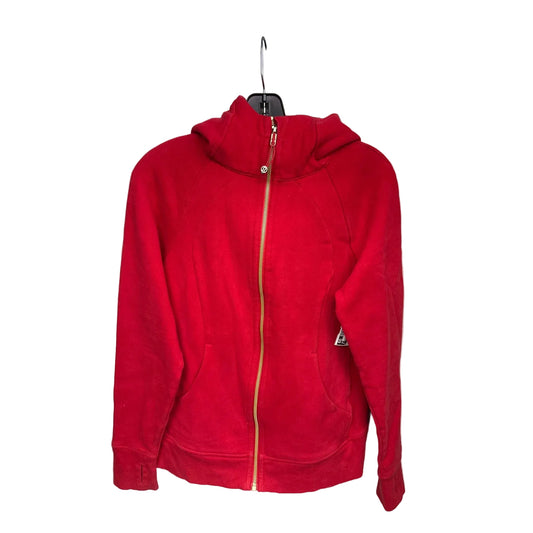 Athletic Sweatshirt Hoodie By Lululemon In Red, Size: 8